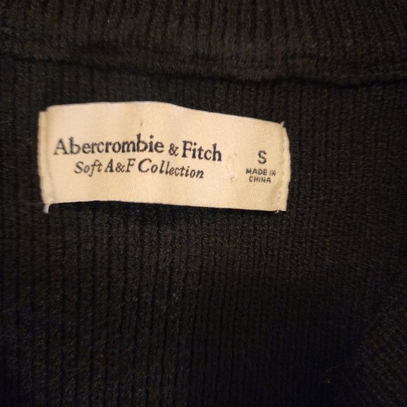 Abercrombie & Fitch Soft Sweater Dress S Mini Long Sleeve Grunge Zip Up - Picture 5 of 8